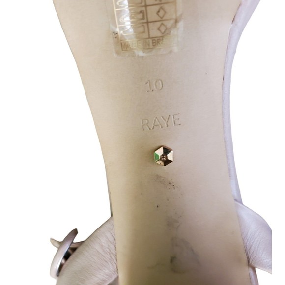 Raye Leather Strappy Platform Heels Sandals Pastel Pink Blush Nude Sz 10 - Picture 8 of 8